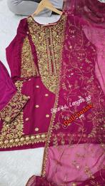 Prachtige Indiase Party Jurk met Chiffon en Bewerkingen, Kleding | Dames, Jurken, Maat 42/44 (L), Nieuw, Ophalen of Verzenden