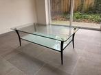 Glazen salontafel – tijdloos design met 2 glasplaten, Ophalen, Gebruikt, 100 tot 150 cm, 50 tot 100 cm
