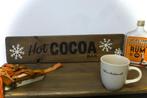 Handgeschilderd Après Ski bord /Hot Cocoa Bar/chocolade melk, Ophalen of Verzenden, Nieuw