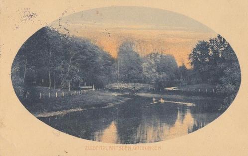 groningen zuiderplantsoen  1911 tekst/zegel, Verzamelen, Ansichtkaarten | Nederland, Groningen, 1960 tot 1980, Ophalen of Verzenden