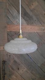 Vintage Franse Hanglamp Clichy glas, Gebruikt, Vintage, Ophalen of Verzenden, Glas