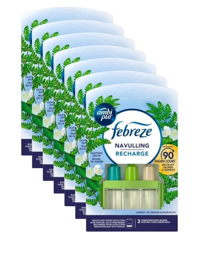 Ambi Pur 3volution Navulling Ochtend Dauw 7x, Huis en Inrichting, Woonaccessoires | Overige, Nieuw, Ophalen of Verzenden