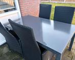 Tuintafel met 4 stoelen - Bois le Duc, Tuin en Terras, Ophalen, 4 zitplaatsen, Gebruikt, Eettafel