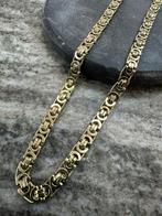 Prachtige 14k gouden platte koningsketting | ITALY, Sieraden, Tassen en Uiterlijk, Kettingen, Ophalen of Verzenden, Nieuw, Goud