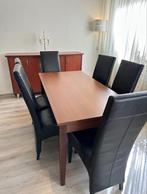 Eettafel met 6 stoelen + dressoir, 4 tot 6 stoelen, Zo goed als nieuw, Ophalen