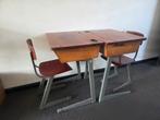 2 vintage bureau oude schoolbank, Huis en Inrichting, Ophalen, Gebruikt