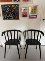2 mooie IKEA zwarte composiet eetkamerstoelen Afm:76x54x42, Ophalen, Overige materialen, Gebruikt, Twee