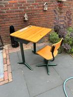 Origineel Oud Schoolbankje TEAB, Ophalen, Gebruikt, Bureau