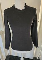 Zwarte rib top met lange mouwen - Maat S, Only, Zwart, Ophalen of Verzenden, Zo goed als nieuw