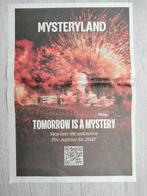 Mysteryland advertentie Volkskrant 27 augustus 2025 1 pagina, Verzamelen, Verzenden, Zo goed als nieuw, Boek, Tijdschrift of Artikel