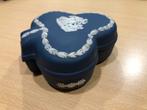Vintage Wedgwood Jasperware Hartvormige Doos, Ophalen of Verzenden, Zo goed als nieuw, Blauw, Bus of Trommel