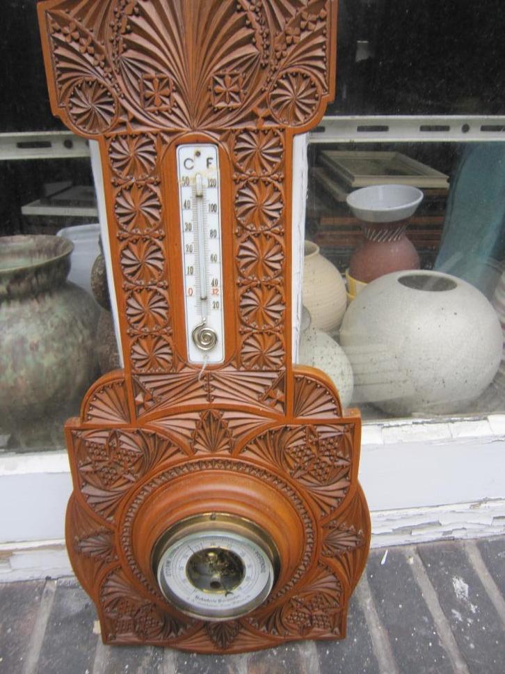 Mooie HOLSTERIC Friese Kerfsnede Barometer G.Staat, Audio, Tv en Foto, Weerstations en Barometers, Gebruikt, Barometer, Ophalen of Verzenden