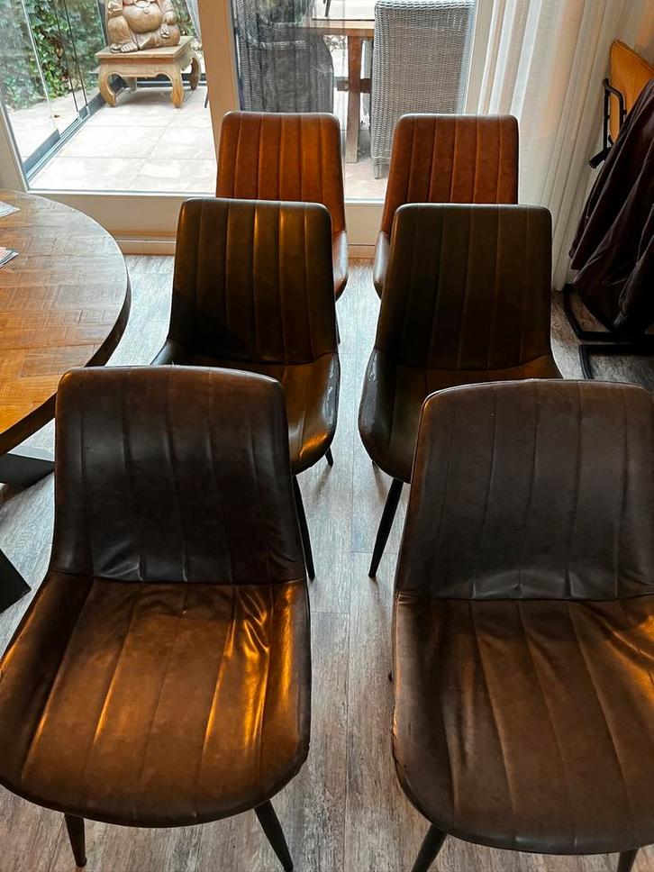 Eetkamer stoelen, Huis en Inrichting, Stoelen, Gebruikt, Vijf, Zes of meer stoelen, Kunststof, Overige materialen, Overige kleuren