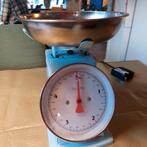 Nostalgische weegschaal, lichtblauw, tot 5 kg, Ophalen of Verzenden, 1 tot 500 gram, Keukenweegschaal, Minder dan 10 kg