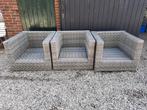3 lounge stoelen, Ophalen, Gebruikt, Kunststof, 2 zitplaatsen