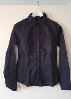 H&M zwarte katoenen blouse met ruches maat S, Ophalen of Verzenden, Zo goed als nieuw, Zwart