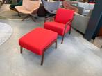 Nieuw Harvink Splinter Fauteuil met Hocker Hallingdal stof