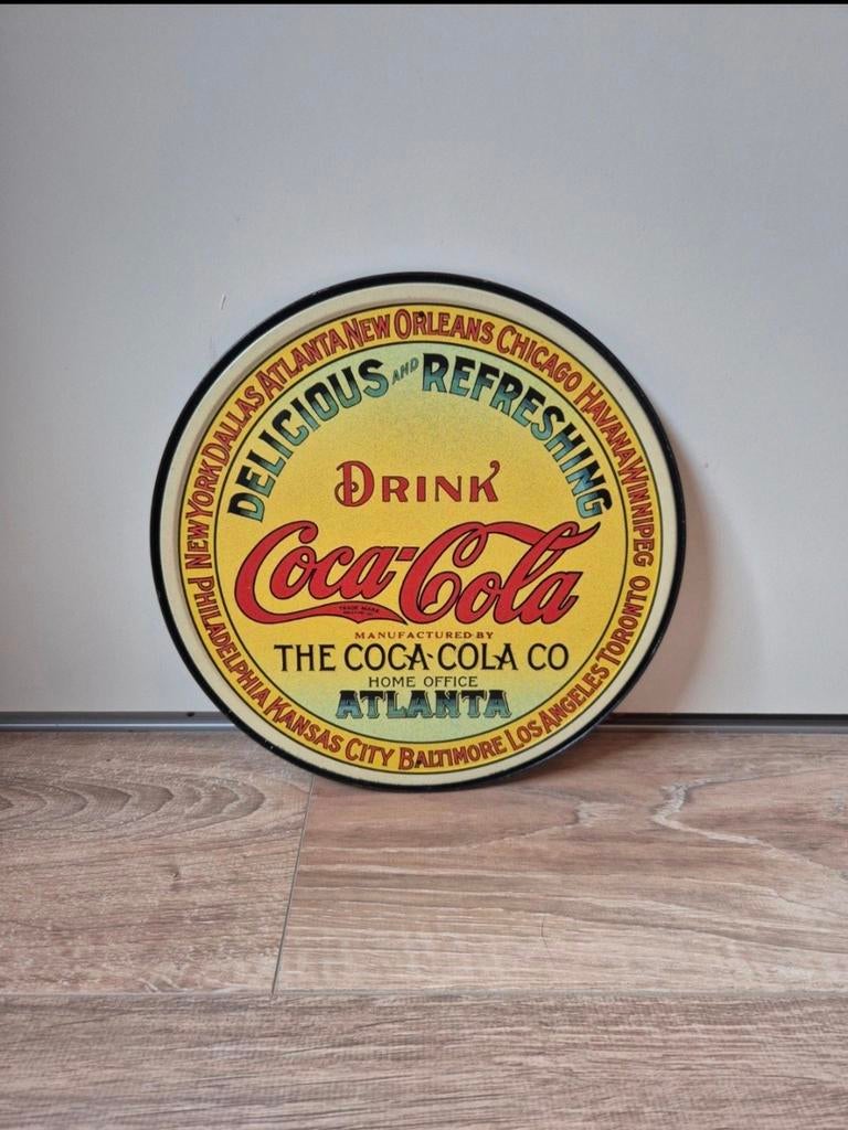 Coca Cola Reclamebord - Atlanta USA, Ophalen of Verzenden, Gebruikt, Reclamebord