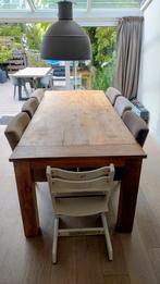 Eettafel van teakhout 240 cm lang, Ophalen, Zo goed als nieuw
