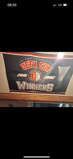 Feyenoord Vlag UEFA CUP ‘01-‘02, Diversen, Ophalen of Verzenden, Zo goed als nieuw