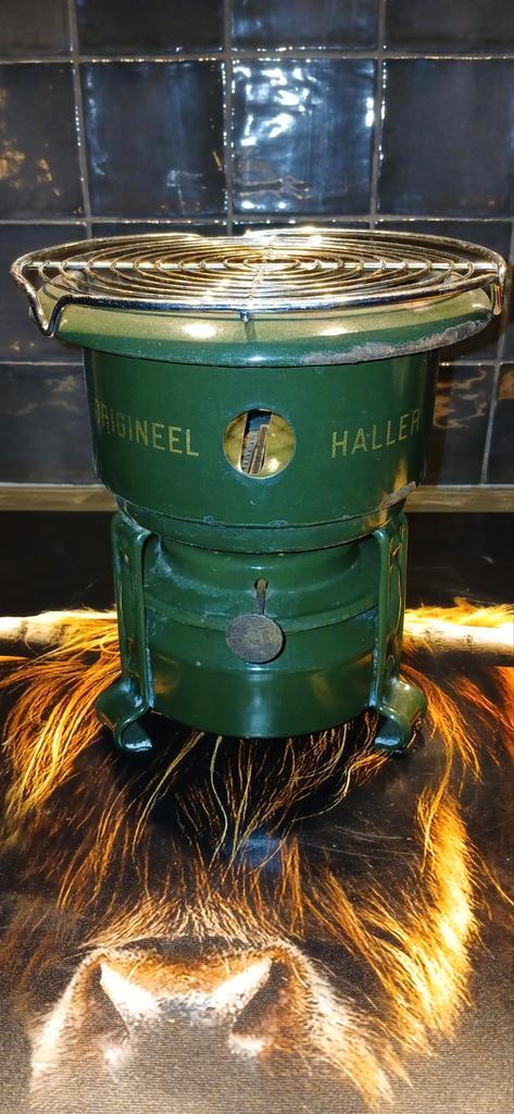 Origineel Haller Petroleumstel - Donkergroen, Antiek en Kunst, Antiek | Emaille, Ophalen of Verzenden