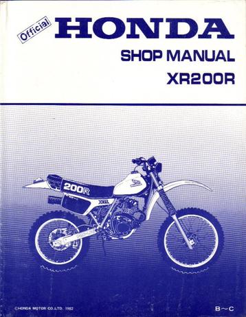 Honda XR200 R shop manual (1133z)