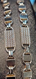 Prachtige Magnum plaat zilver 925 Italiaanse ketting, Sieraden, Tassen en Uiterlijk, Kettingen, Ophalen of Verzenden, Zo goed als nieuw