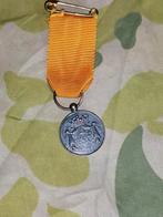 Miniatuur trouwe dienst van zilver Juliana, Verzamelen, Ophalen of Verzenden, Landmacht, Nederland, Lintje, Medaille of Wings
