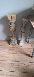 Prachtige oude houten balusters, Huis en Inrichting, Woonaccessoires | Kandelaars en Kaarsen, Ophalen, Zo goed als nieuw, Hout