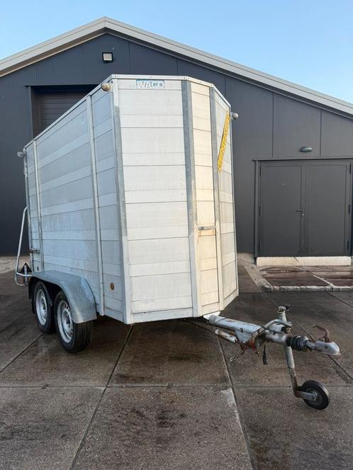 Van Berne alluminum gesloten vlees/vee aanhanger, Auto diversen, Aanhangers en Bagagewagens, Gebruikt, Ophalen