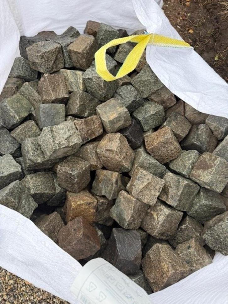 Portugese Graniet Keien, Tuin en Terras, Tegels en Klinkers, Gebruikt, Klinkers, Natuursteen, 10 m² of meer, Ophalen