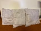 3 rib kussens beige, Ophalen of Verzenden, Gebruikt, Beige, Vierkant