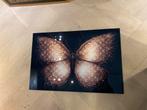 Vlinder LV kunstwerk met glitters op plexiglas, Ophalen of Verzenden