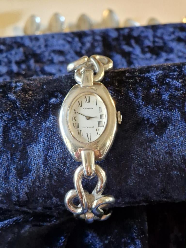Zilveren Prisma Dameshorloge - Loopt Goed!, Overige merken, Staal, Gebruikt, Polshorloge