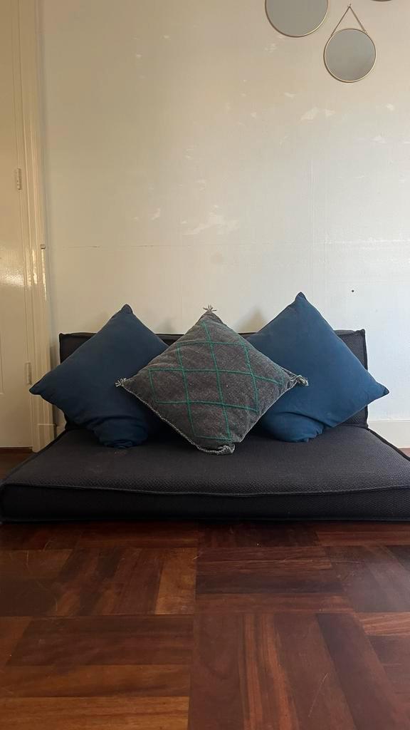 Karwei Palletkussen Grijs - 120x80cm, Huis en Inrichting, Tafels | Salontafels, Gebruikt, Minder dan 50 cm, 100 tot 150 cm, 100 tot 150 cm