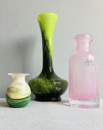 Borgonovo Empoli swirl vaas sixties groen Fidrio roze Gozo, Antiek en Kunst, Ophalen of Verzenden