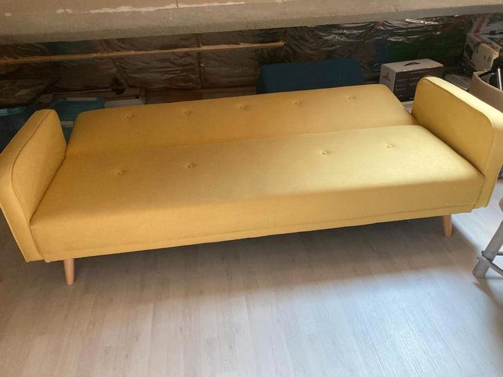 Gele Slaapbank - Comfortabel en Stijlvol!, Huis en Inrichting, Banken | Sofa's en Chaises Longues, Ophalen