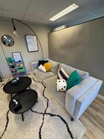 Grijze Nockeby bank | zwarte poten, wasbare hoezen, Huis en Inrichting, Ophalen, 250 tot 300 cm, Gebruikt, Driepersoons