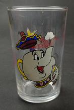 Disney BELLE EN HET BEEST glas 1990's, Verzenden, Assepoester of Belle, Gebruikt, Servies
