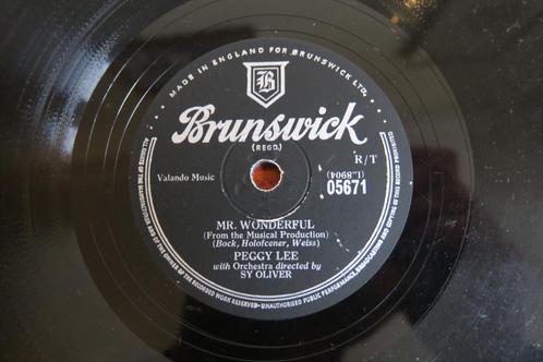 Peggy Lee Mr. Wonderful 78 toeren 78rpm schellak 10 inch pop, Cd's en Dvd's, Vinyl | Pop, Gebruikt, Voor 1960, 10 inch, Ophalen of Verzenden