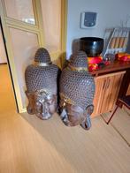 Twee grote boeddah beelden, Ophalen, Overige kleuren, Minder dan 50 cm, Glas