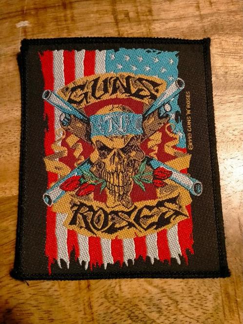 Guns N Roses USA skull 1993 vintage muziek patch embleem, Verzamelen, Muziek, Artiesten en Beroemdheden, Nieuw, Kleding, Ophalen of Verzenden