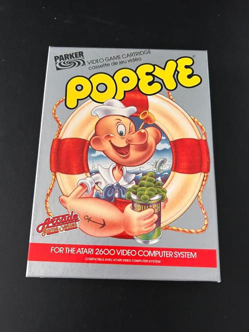Atari 2600 Popeye in doos, Spelcomputers en Games, Games | Atari, Gebruikt, Atari 2600, Vanaf 3 jaar, Ophalen of Verzenden
