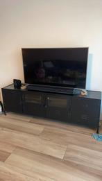 Tv meubel locker vintage glas zwart, Huis en Inrichting, Kasten | Televisiemeubels, 150 tot 200 cm, Minder dan 100 cm, 25 tot 50 cm