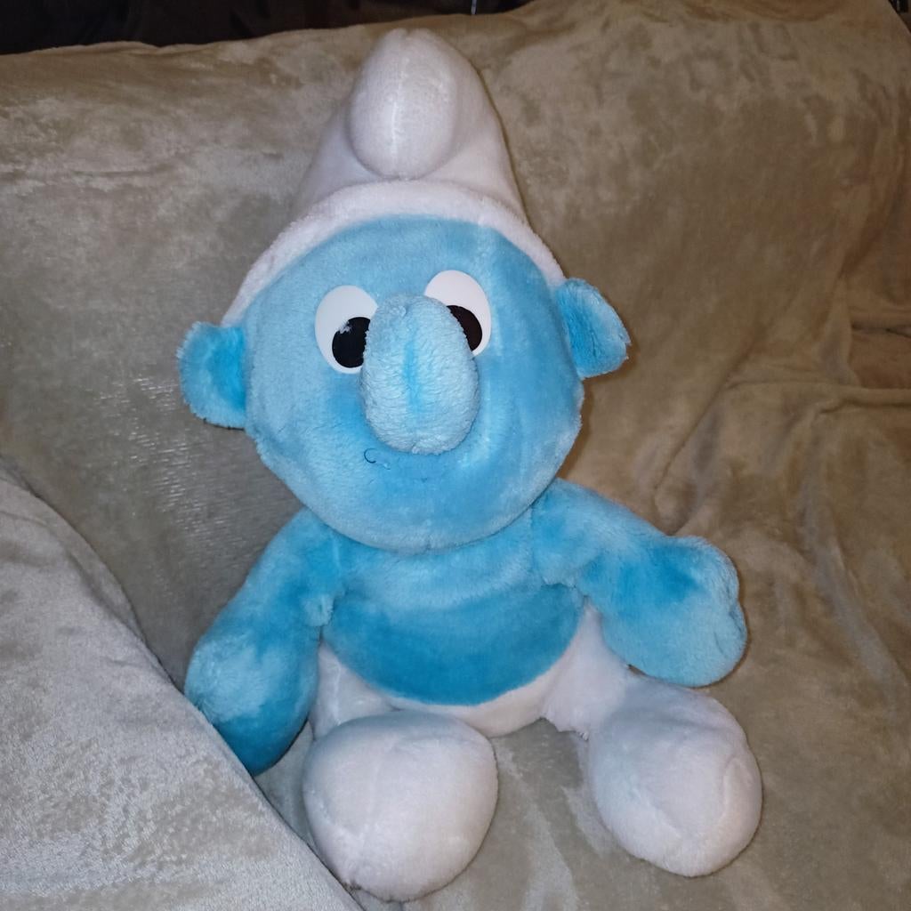 Vintage grote smurfen knuffel. 50 cm., Verzamelen, Smurfen, Ophalen of Verzenden, Zo goed als nieuw, Poppetje, Figuurtje of Knuffel