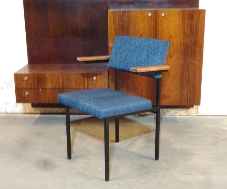 4 Retro vintage stoelen eetkamerstoelen SE21 Martin Visser, Huis en Inrichting, Stoelen, Zo goed als nieuw, Vier, Hout, Metaal