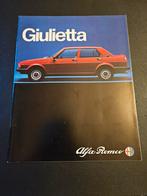 Brochure Alfa Romeo Giulietta 1980, Ophalen of Verzenden, Zo goed als nieuw, Alfa Romeo