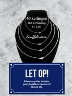 Partij handel 40 zilverkleurige kettingen € 15,00 incl.vzk, Verzenden, Nieuw, Overige kleuren, Overige materialen