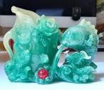 Vintage vaasje van jade., Antiek en Kunst, Ophalen of Verzenden
