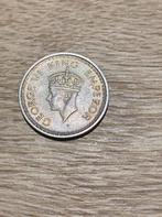 Setje munten British India George Vl 1/4 rupee, 10 + 1 cent, Postzegels en Munten, Munten | Azië, Ophalen of Verzenden, Zuidoost-Azië